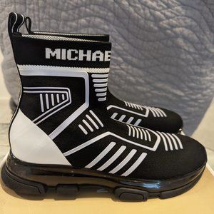 Michael Kors Kendra Graphic Stretch Knit Sock Sneaker